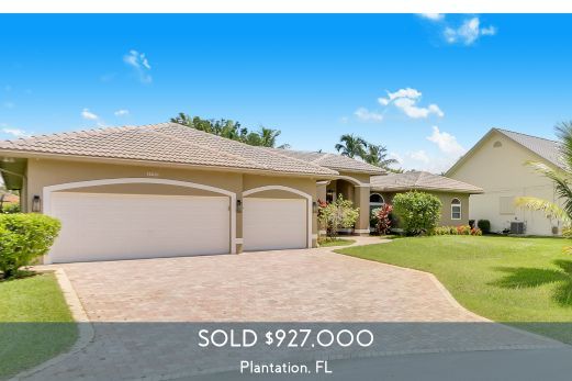 sold home in plantation, FL